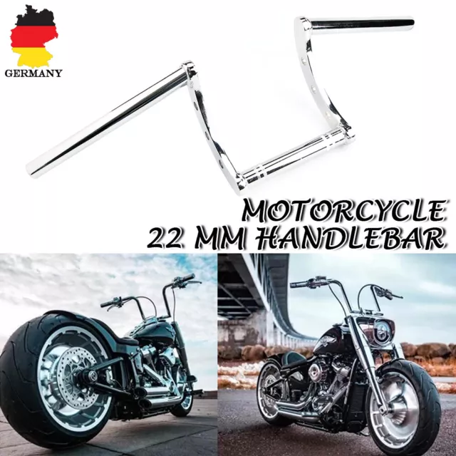 7/8'' 22mm Motorrad Lenker Drag Handlebar für Harley Sportster XL883/1200 Chrom