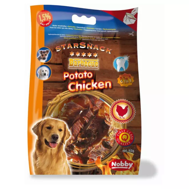Nobby Chiens Starsnack Barbecue Pomme Poulet 140 G, Neuf