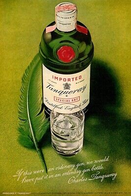 Poster Locandina Manifesto Pubblicità Stampa Vintage Liquore Drink Gin Ufficio