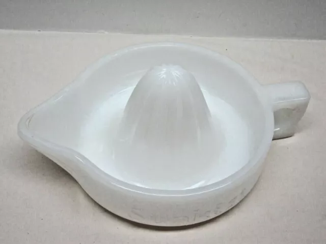 Vintage McKee Sunkist White Milk Glass Juicer/Reamer