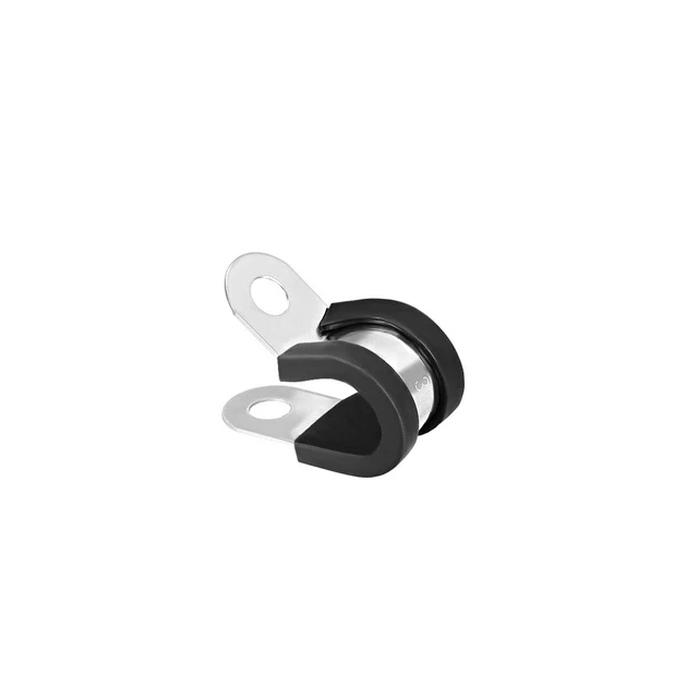 6mm 304 Acier Inox Caoutchouc Coussinée Isolé Pince Métal Pince 5Pcs