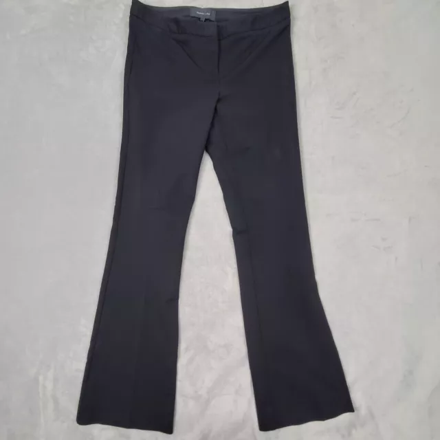 Derek Lam Pant Womens 10 Black Alana Flare Legging Bootcut Stretch Knit Pockets