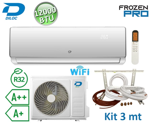 Climatiseur Mono Split Green Electric Plus 9000 BTU A++ WiFi - Avec Kit Installation 10m, R32