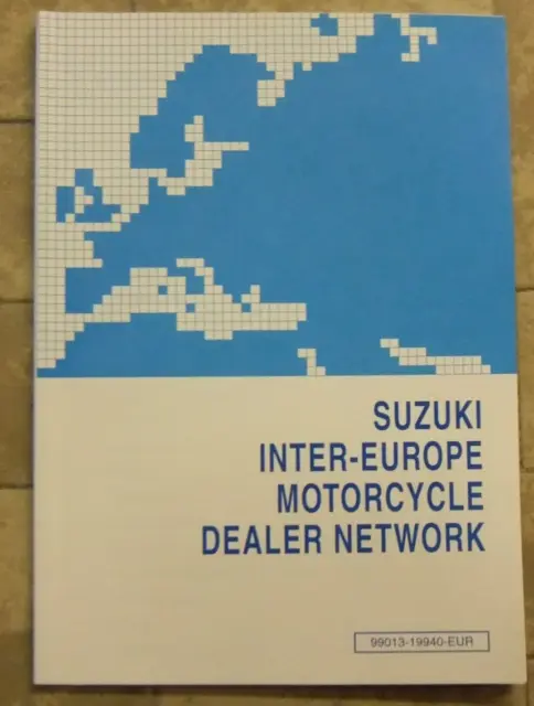 Suzuki Inter Europe Motorcycle Dealer Network 99013-19940-Eur