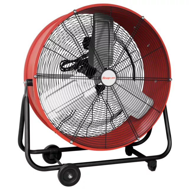 Snap-on Limited Edition 24" Industrial Heavy Duty Tilting Drum Fan with Wheels