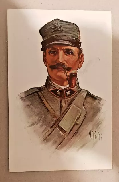 cartolina militare artigliere formato piccolo '900