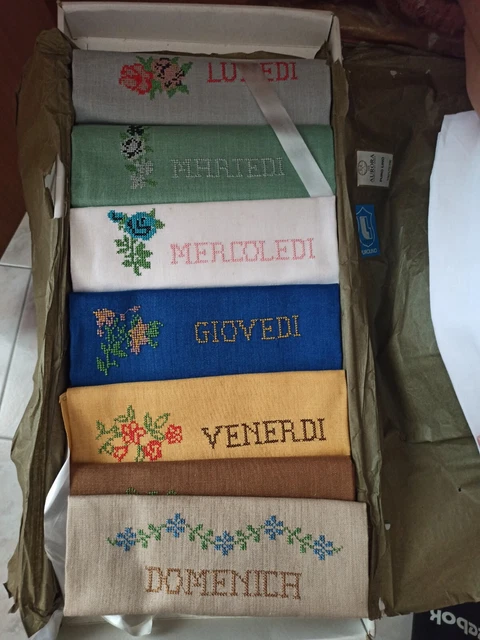 Set Asciugamani Di Lino