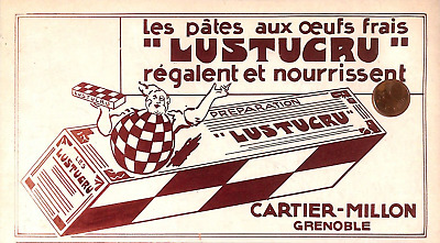 Grenoble ( 38 ) Cartier-Millon / Pates Lustucru / Publicité Advertising 1931