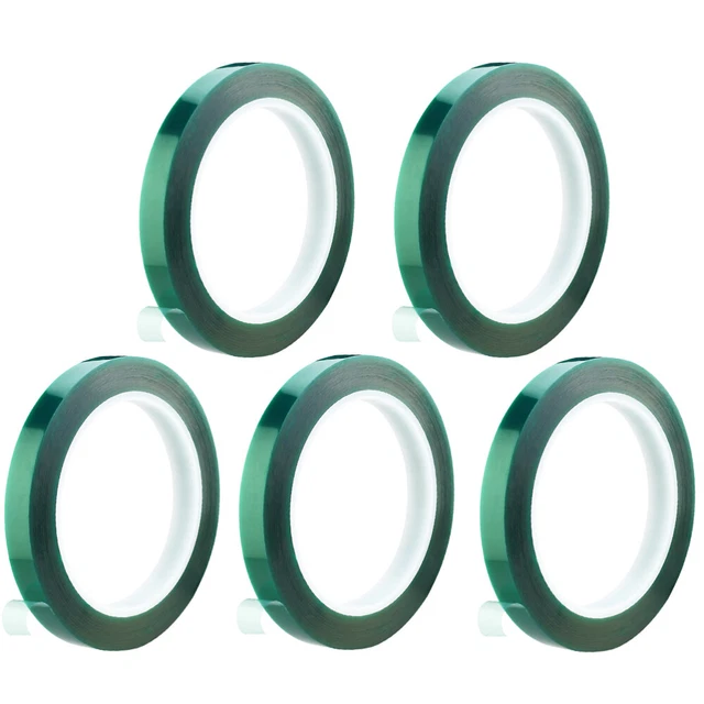 5 Pcs Hochtemperaturbeständiges Klebeband Auto Grünes Mylar-Band Wagen