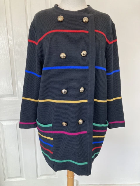 Cardigan vintage anni '80 Bode Designer L bottoni oro trofeo dichiarazione maglione