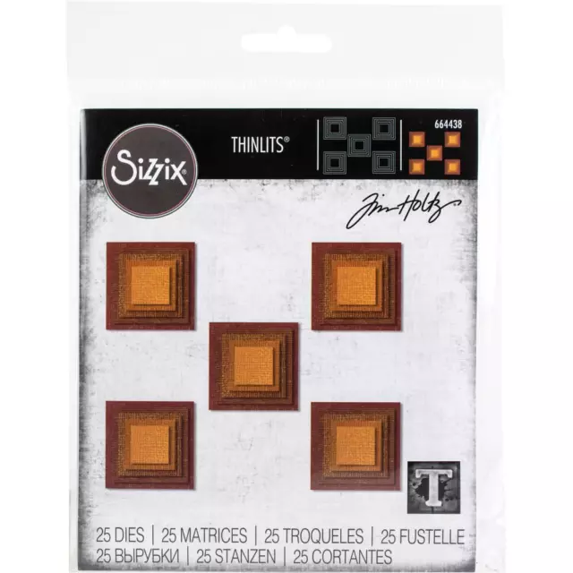 Sizzix Thinlits Dies By Tim Holtz - Stacked Squares