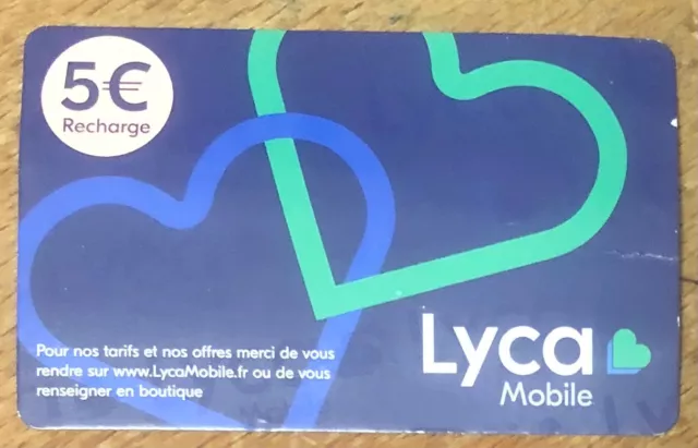 Lyca Mobile 5 Euros 31/12/2030 No Mobicarte Orange Mobi Telecarte Phone Card Gsm