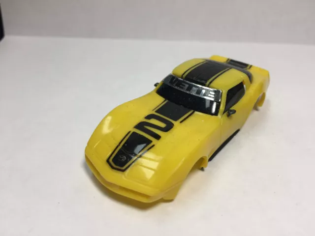 TYCO NOS CORVETTE Body  Yellow / Black #2  ~ BRAND NEW ~  UNUSED ~ SUPER CLEAN
