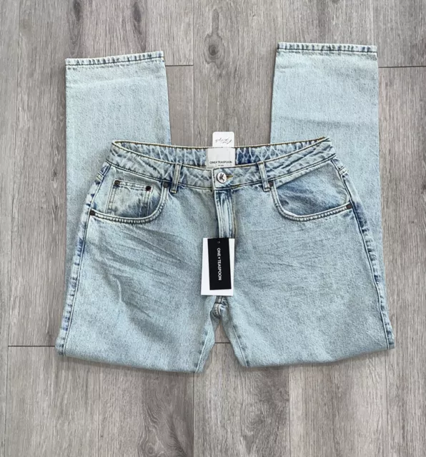 NWT One Teaspoon free people low waist truckers straight denim jeans sz 32 $148