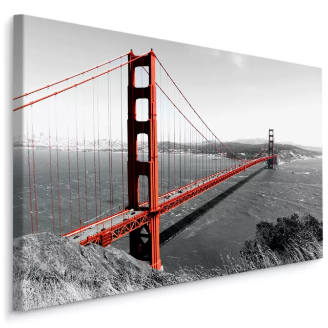 CANVAS Leinwand Bilder XXL Wandbilder Golden Gate San Francisco STADT 14749