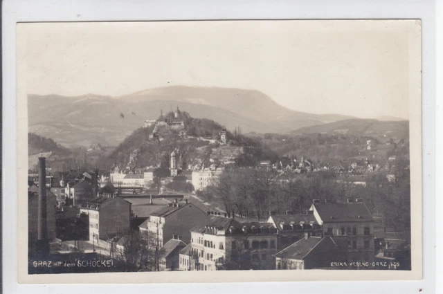 AK Graz mit dem Schöckel, Foto-AK 1928
