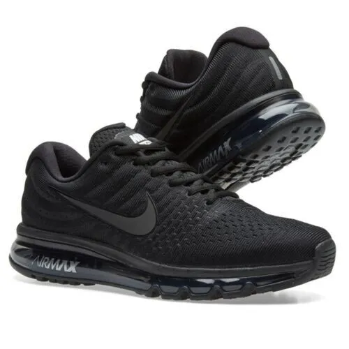 BRAND NEW Air Max 2017 Trainers Triple Black ALL Sizes Limited Stock
