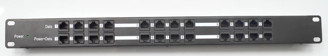 PASSIVE RACK MOUNT Injector Shielded Panel 12 port POE-INJ-12-RM ...