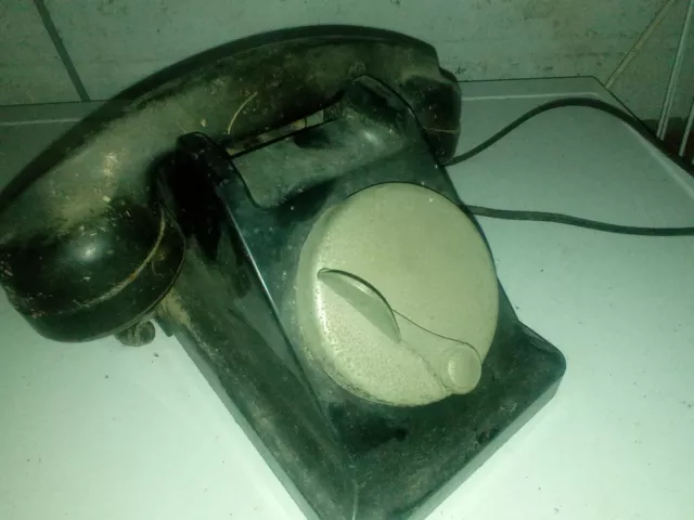 TÉLÉPHONE Vintage ancien U43 1964 à Magneto bakelite