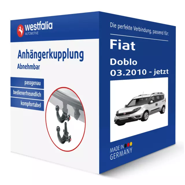 Westfalia Anhängerkupplung abnehmbar für FIAT Doblo II Typ 263 AHK