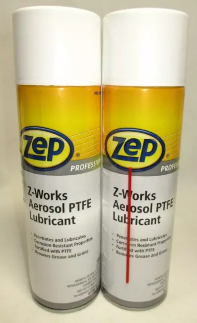 Lot of 2 Zep Professional Z-Works Aerosol PTFE Penetrating Lubricant 15oz A-23