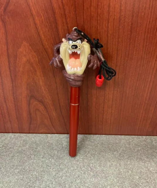 Looney Tunes Vintage 6" Taz Pen Tasmanian Devil Ink Pen w/Figure Topper - 1995