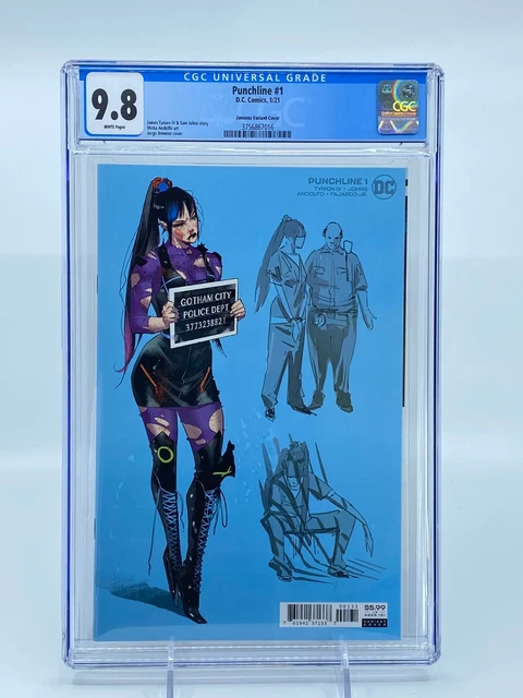 Punchline (2021) #1 Jimenez Variant Cover CGC 9.8 White Pages Batman Joker