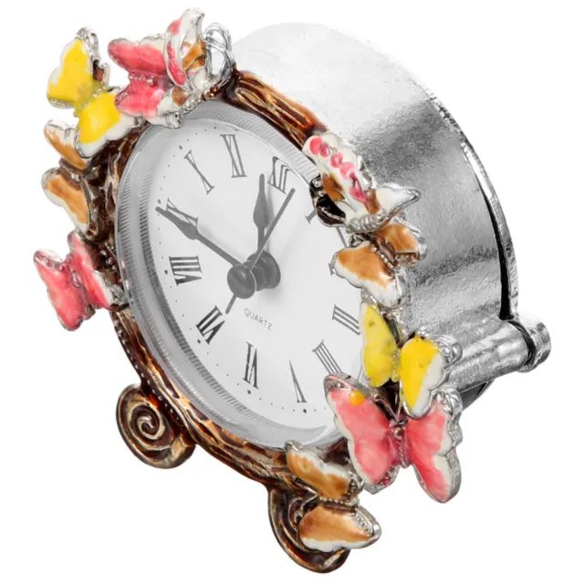 Reloj de Colección Estilo Adorno Clásico Escritorio Mariposas Silenciosas las 24 horas