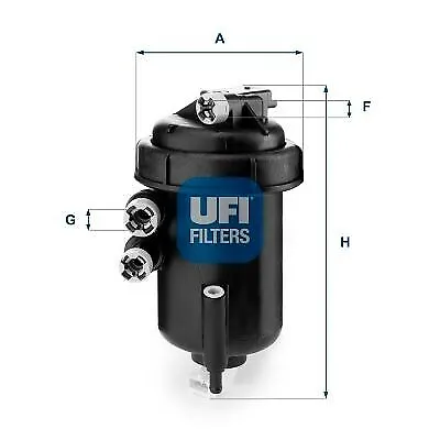 UFI 55.127.00 Filtro combustible Filtro de Combustible Cartucho filtrante