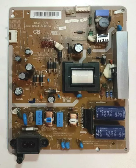 Genuine Samsung POWER SUPPLY BOARD FOR TV, BN44-00666A, L40GF_DDY, *Ship Int