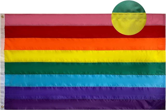 Pride Flag 3x5 In The Breeze 12 Inch By 18 Inch Rainbow Flag - Rainbow Grommet Flag Gay Pride Flag - Foto 3