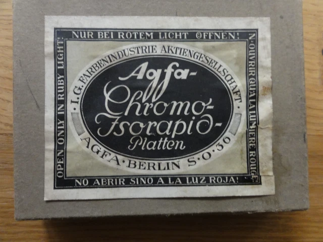 Agfa Chromo- Isorapid- Platten und Schachtel