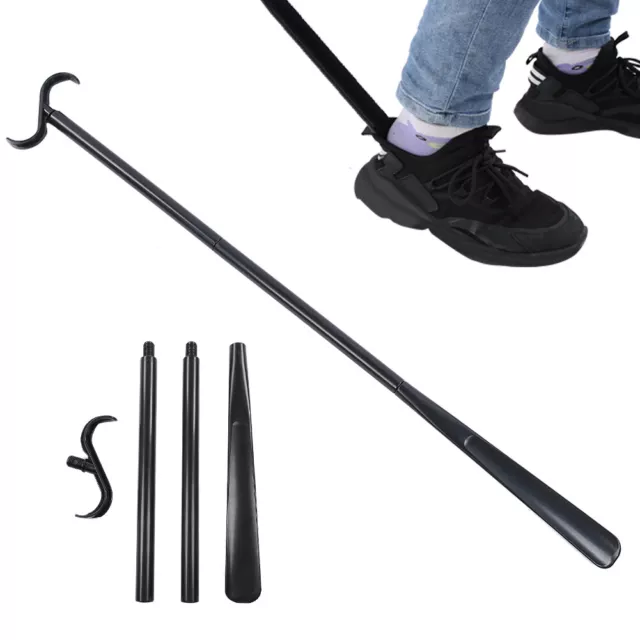 35" Detachable Long Dressing Stick Aid With Shoe Horn Sock / Stocking Remover UK