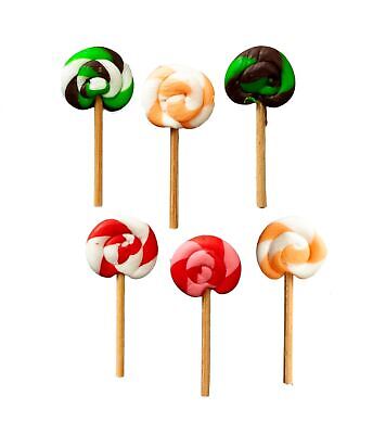 Lollipops 5 Rond Orange Lollipops Tumdee 1:12 Échelle Maison de Poupées Miniature Sucré 