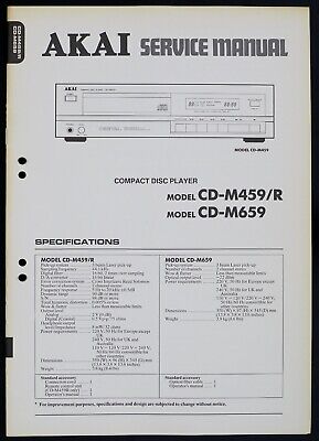 b650 Istruzioni di servizio MANUAL LIBRETTO AKAI cd-19/29/39/49 compact disk 