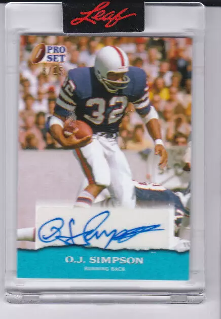 2022 Leaf Pro Set O.J. OJ Simpson Auto /15 HOF SP SSP Heisman Buffalo Bills