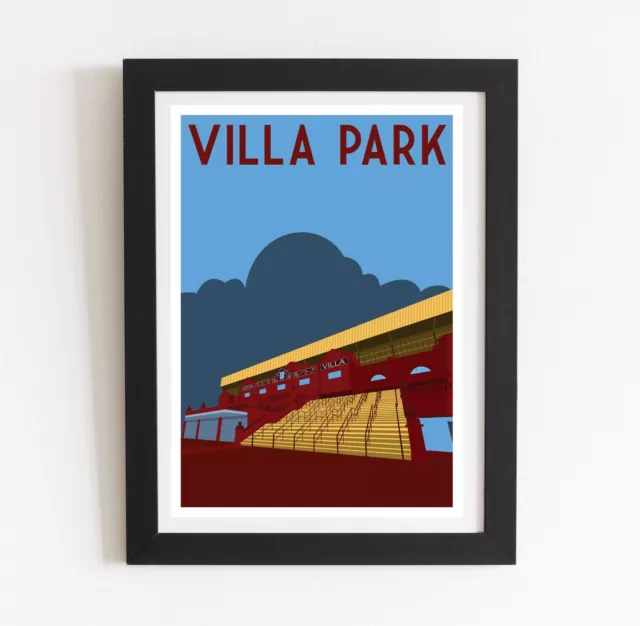 Villa Park, Aston Villa, Retro art print poster