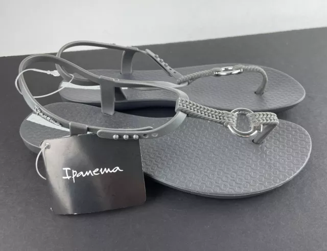 NWT Ipanema Women's Thong Link IPA Sandals Grey