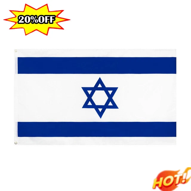 Israel Large Flag 5 x 3 FT Star of David Jewish Israeli National Country HOT