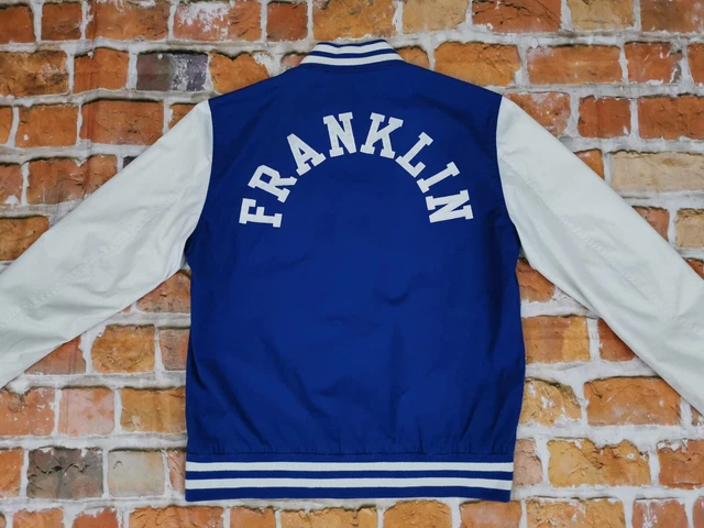 Veste Vintage Franklin & Marshall - Style College Années 90 - Taille S - Bleu/beige - Occasion