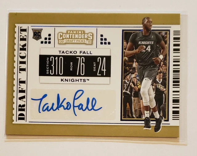 2019-20 Panini Contenders #118 Tacko Fall Rookie Auto Blue