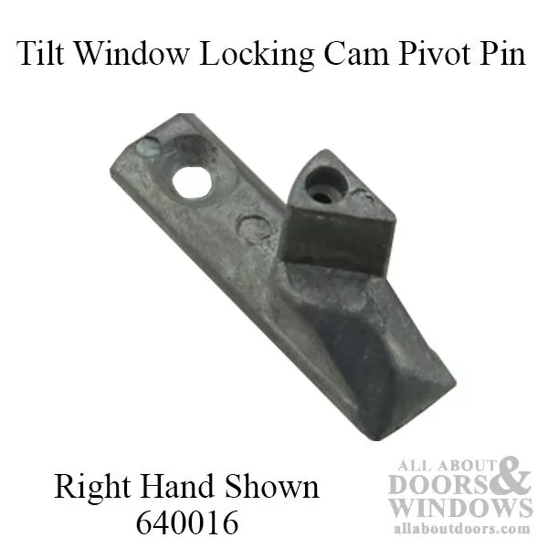 Tilt Window Cam Pivot Pin, Zinc, Right Hand - Mill Finish