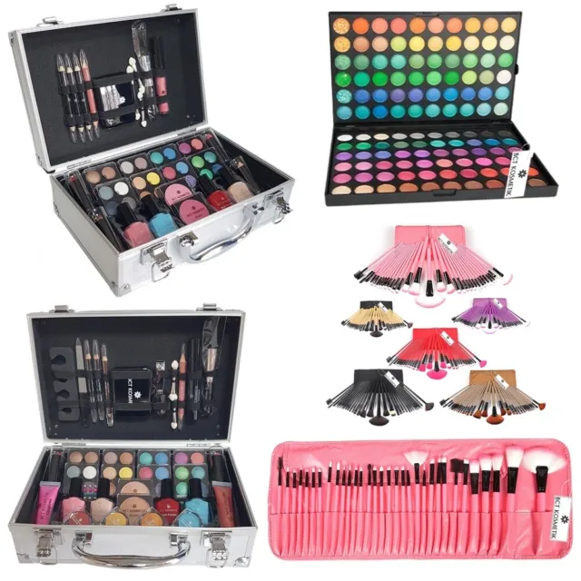 60 Piece Vanity Case Beauty Cosmetic Set Gift Make Up Palette & 32Pc Brushes