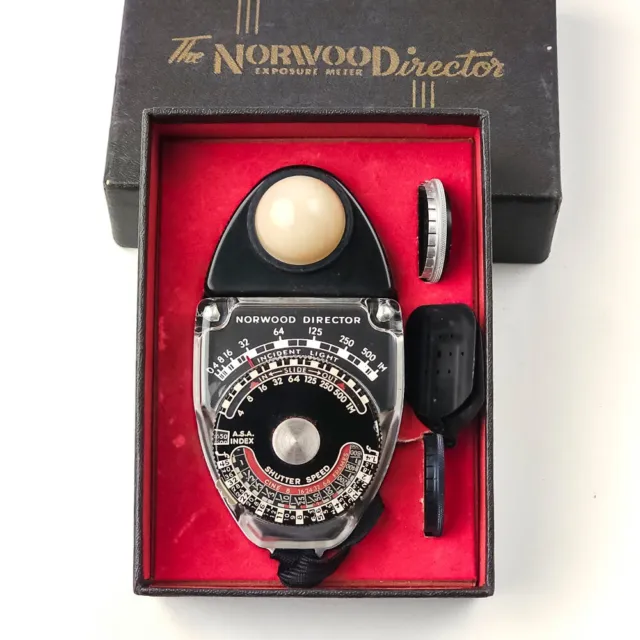 Vintage Norwood Director Model C Exposure Meter in original box