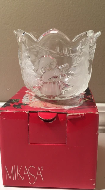 Mikasa “Christmas Story" Crystal Votive/Tea Light Candle Holder