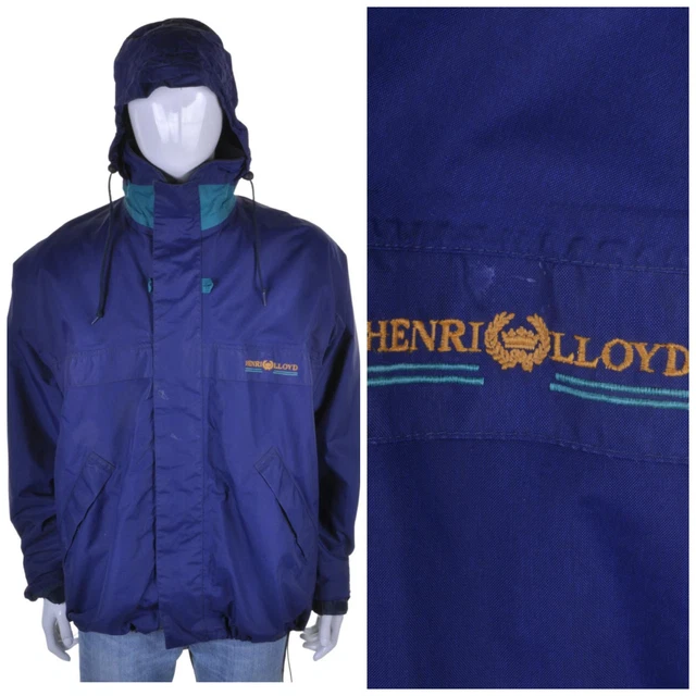 Henri Lloyd Vintage Bri-Nylon Voile Veste L Polaire Capuche Manteau Imperméable