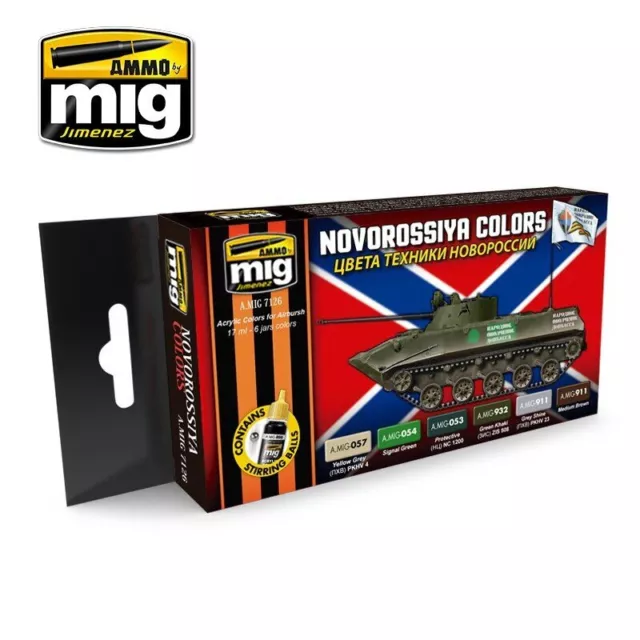 Ammo MIG 7126 - Acrilico Colore Set (6x 17ml) - Novorrosiya Colori