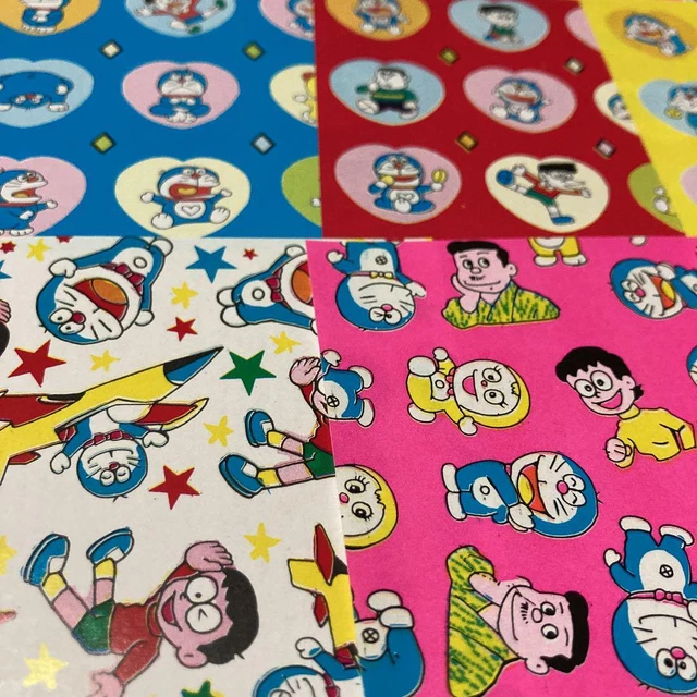 SHOWA RETRO DORAEMON Pattern Chiyogami Origami Kako-Chan Obaq Japan ...