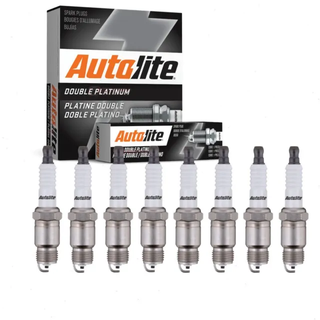 8 pc Autolite Double Platinum Spark Plugs for 1984-1996 Ford F-150 5.0L 5.8L gl