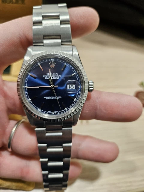 rolex datejust 36mm Quadrante Blu. Occasione, Con Scatola e Garanzia. Occasione